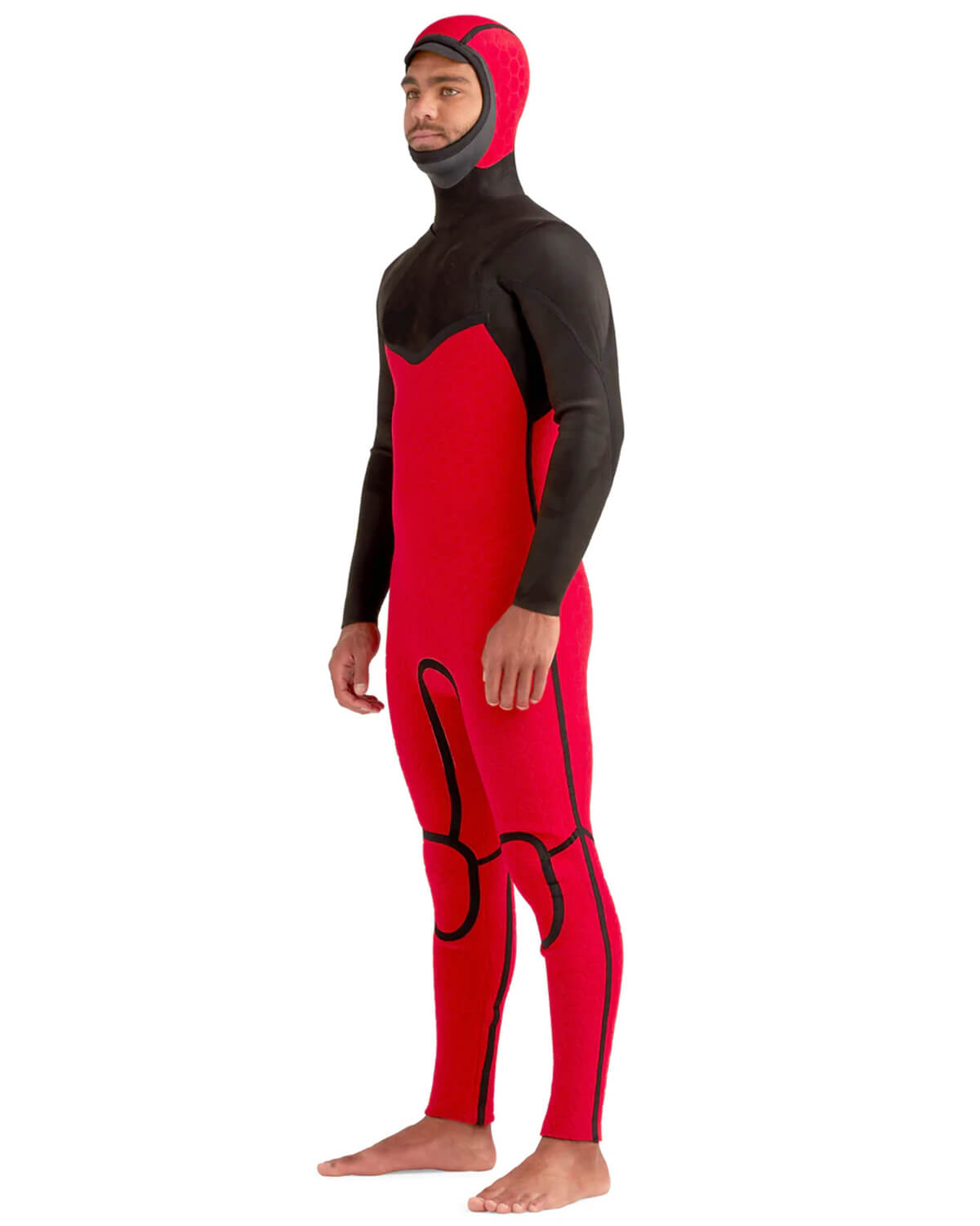 4/3mm Men's Body Glove RED CELL Hooded Chest Zip Fullsuit