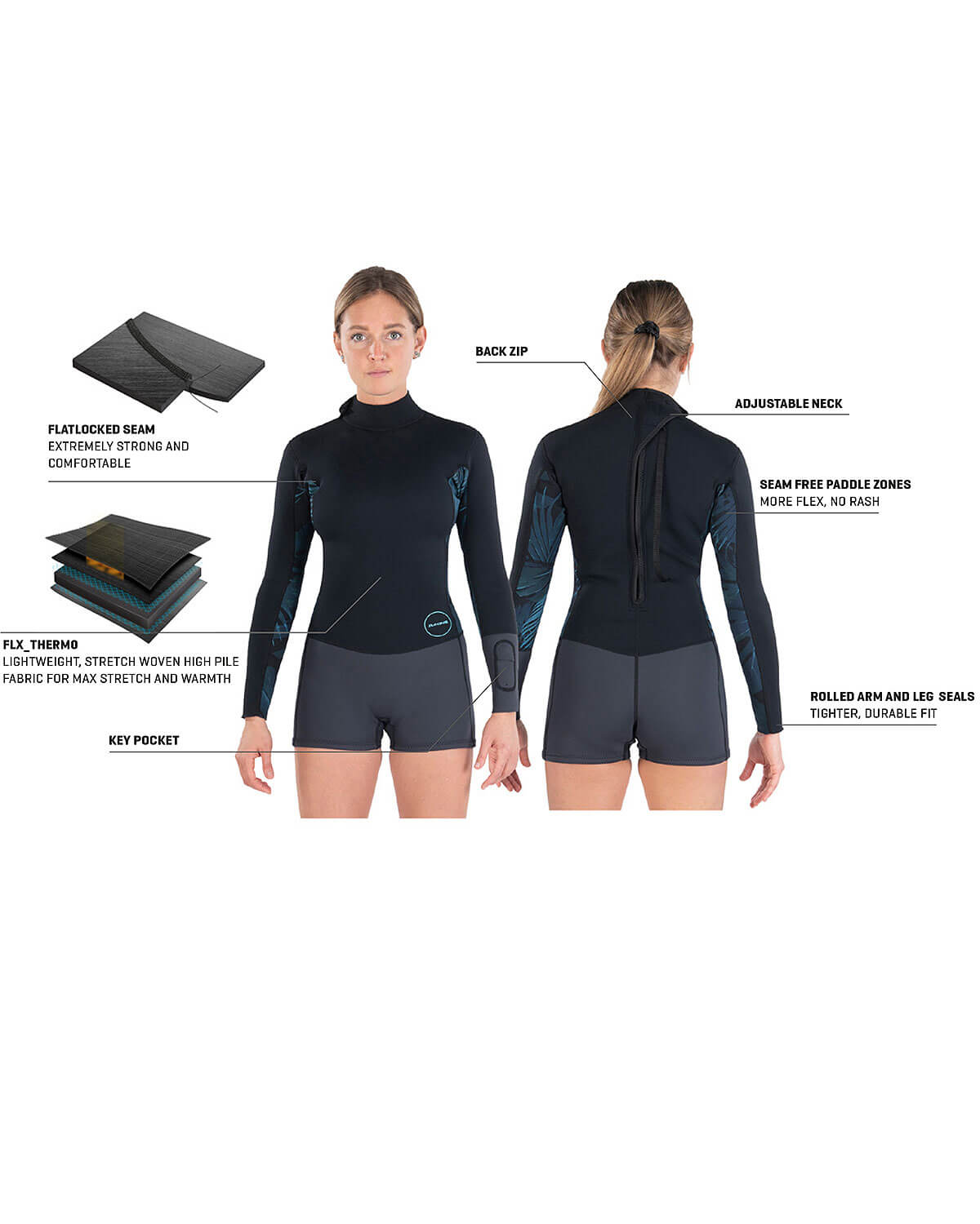 2mm Women's Dakine MISSION L/S Springsuit
