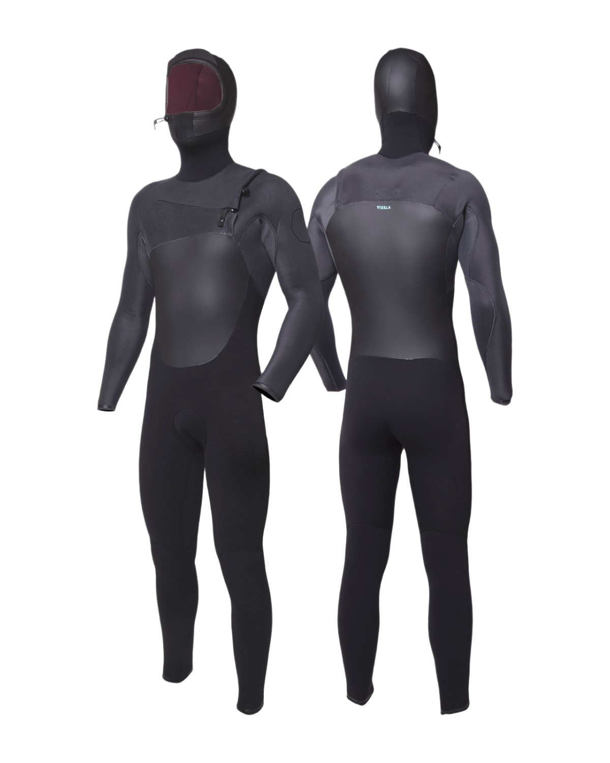 5/4mm Men's Vissla HIGH SEAS Hooded Fullsuit, Gray