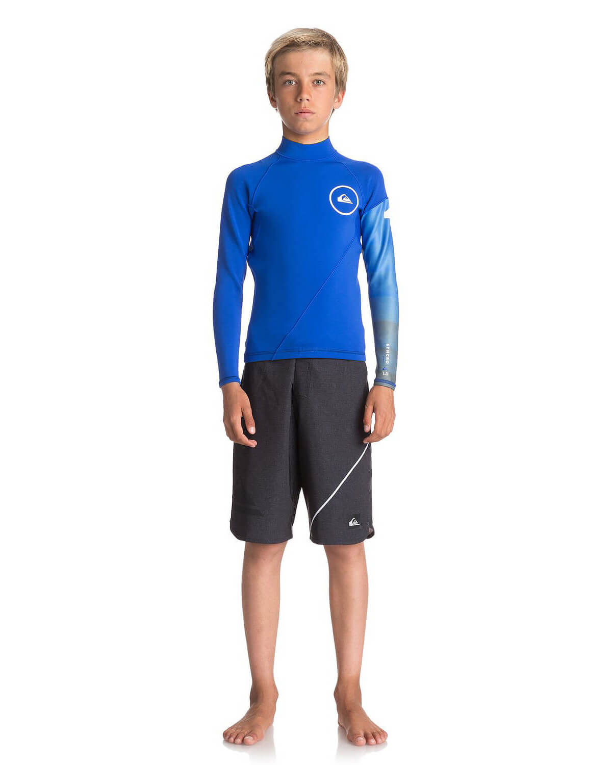 1mm Junior's Quiksilver SYNCRO L/S Top | Wetsuit Wearhouse