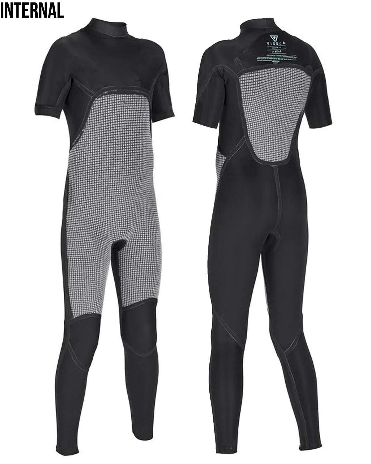 2mm Boy's Vissla 7 SEAS S/S Fullsuit