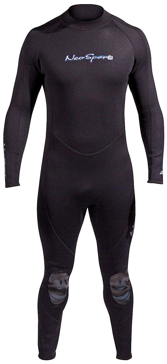 3/2mm Men's NeoSport Full Wetsuit, Black, front view