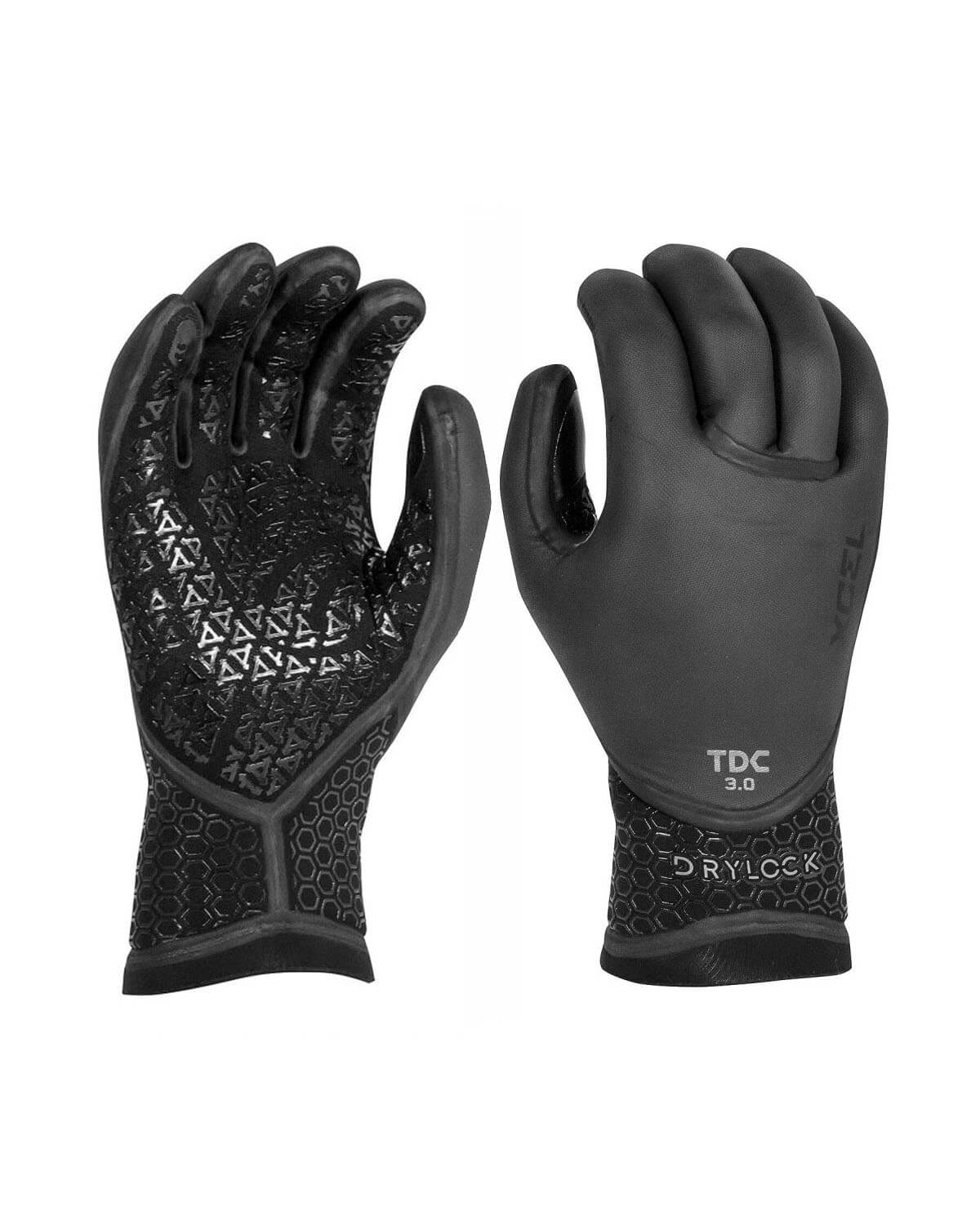 xcel drylock handschuhe Xcel 3mm Drylock Celliant Texture Skin 5 Finger Glove - Black