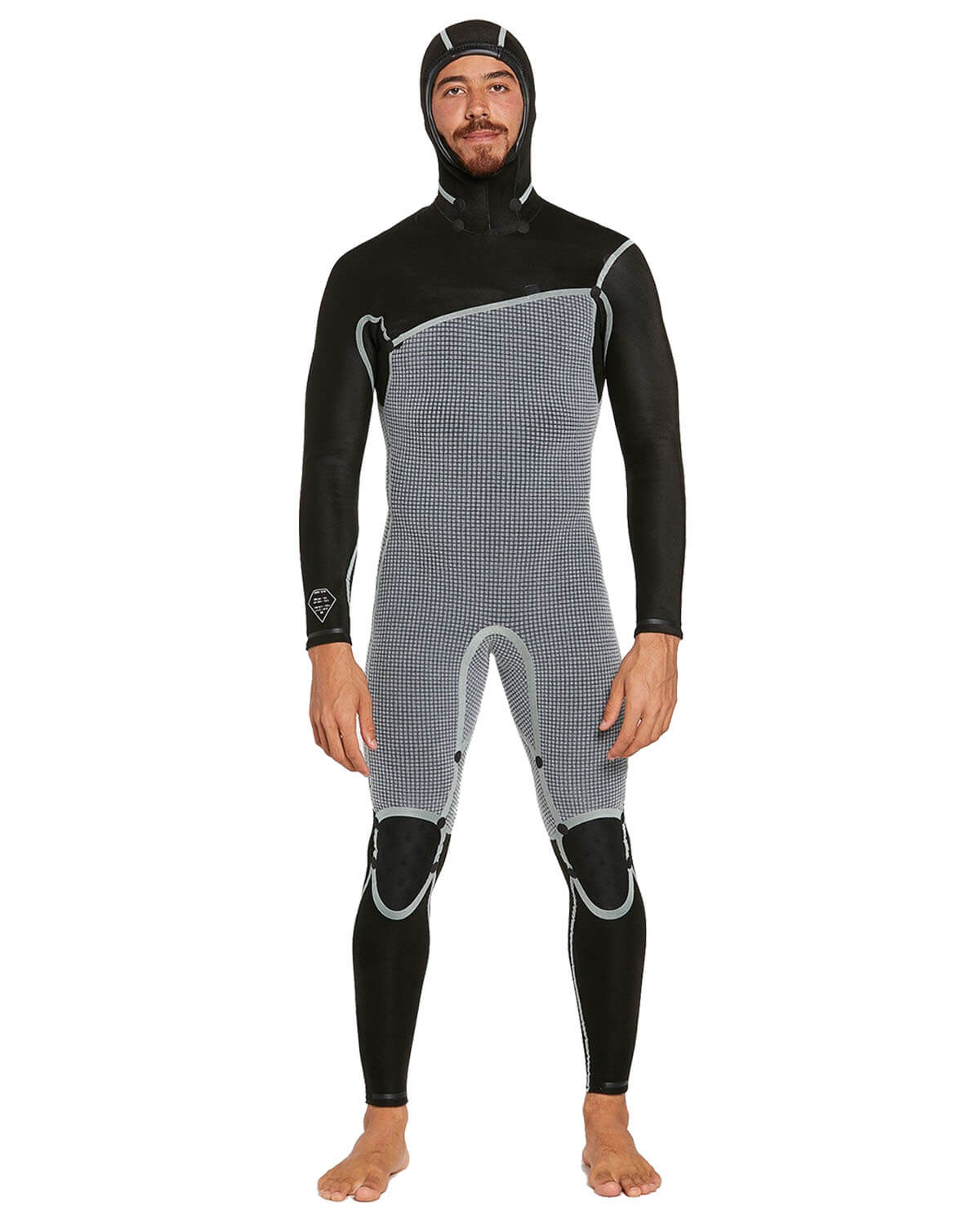 4/3mm Men's Volcom MODULATOR Hooded Chest Zip Fullsuit