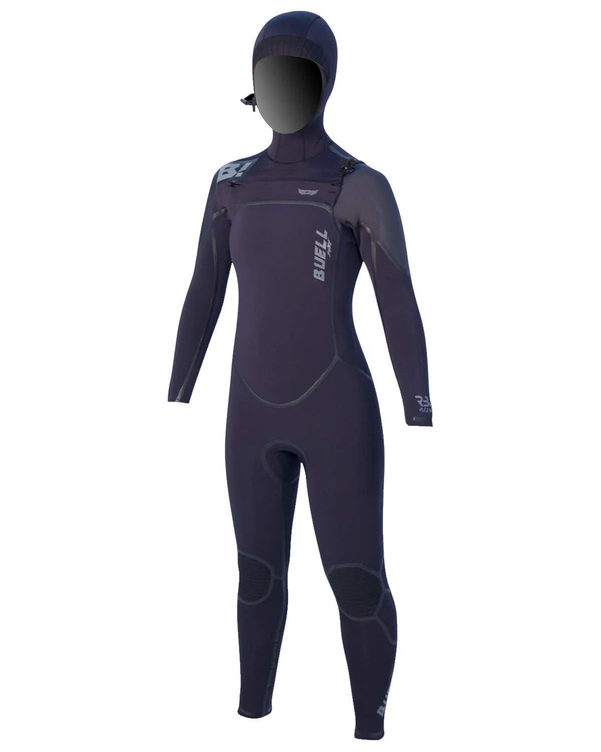 4/3mm Juniors' Buell RB2 Hooded C/Z Fullsuit