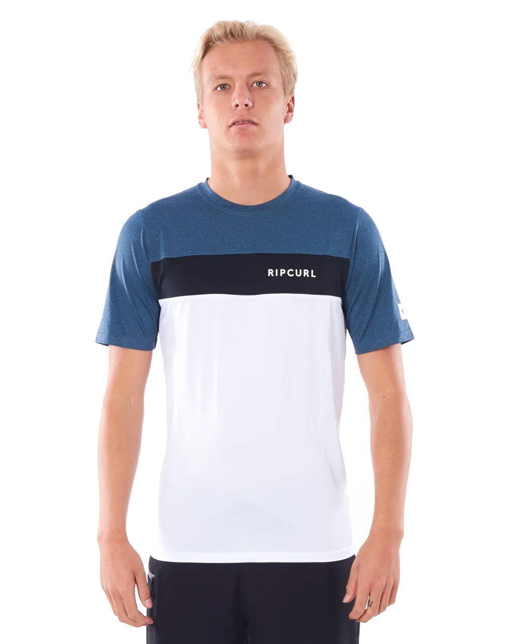 Men’s Short Sleeve T-Shirt Rip Curl Sportline Tubular Tee White