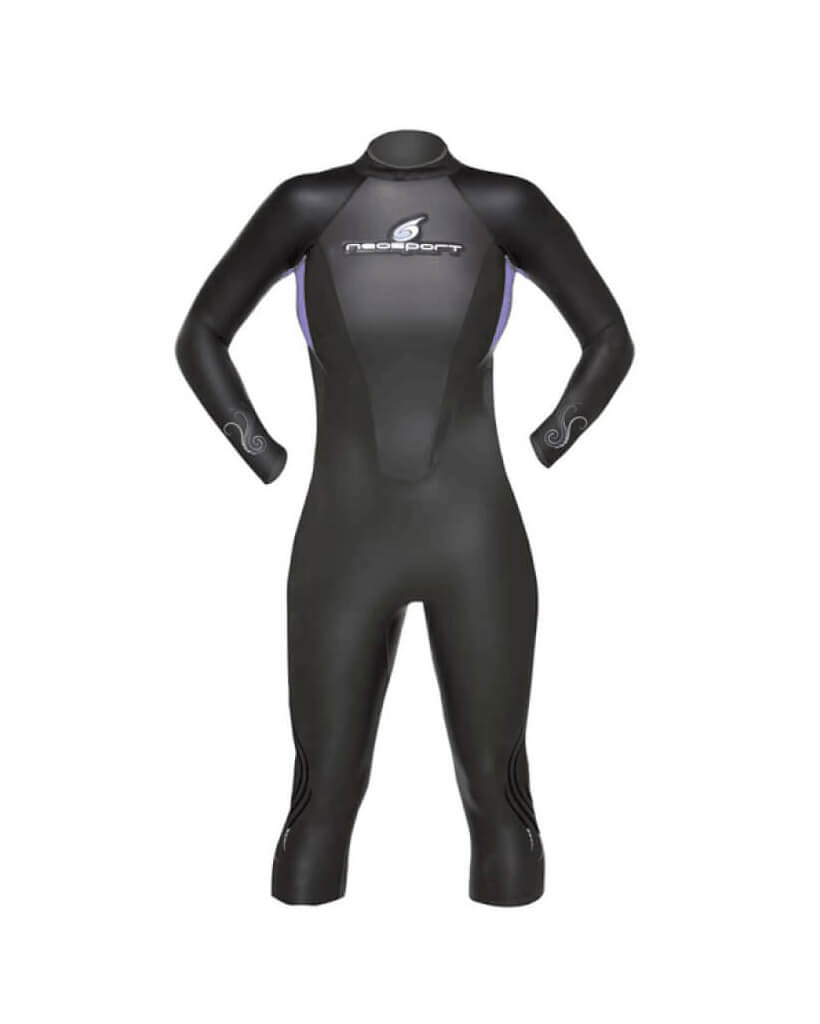 Women's NeoSport NRG Full Triathlon Wetsuit, Black 2, front view