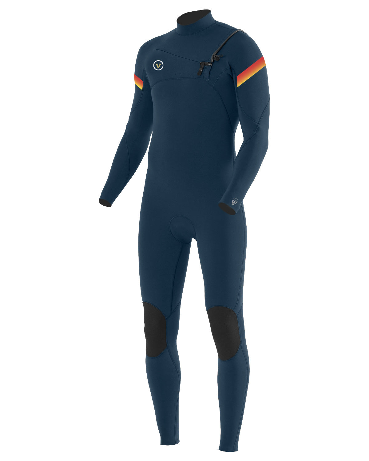 4/3mm Men's Vissla 7 SEAS RADITUDE Chest Zip Fullsuit, Blue, front view