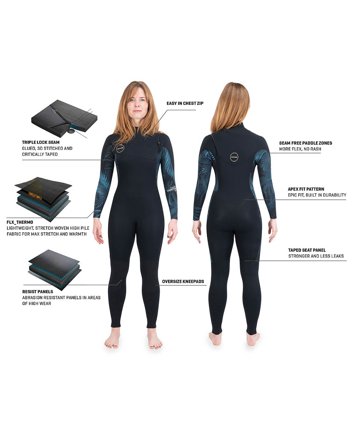 5/4/3mm Women's Dakine QUANTUM C/Z Fullsuit | Wetsuit Wearhouse