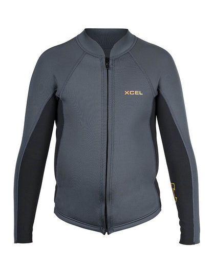 
2/1mm Kid's & Juniors' XCEL AXIS Front Zip Jacket, Gray 3