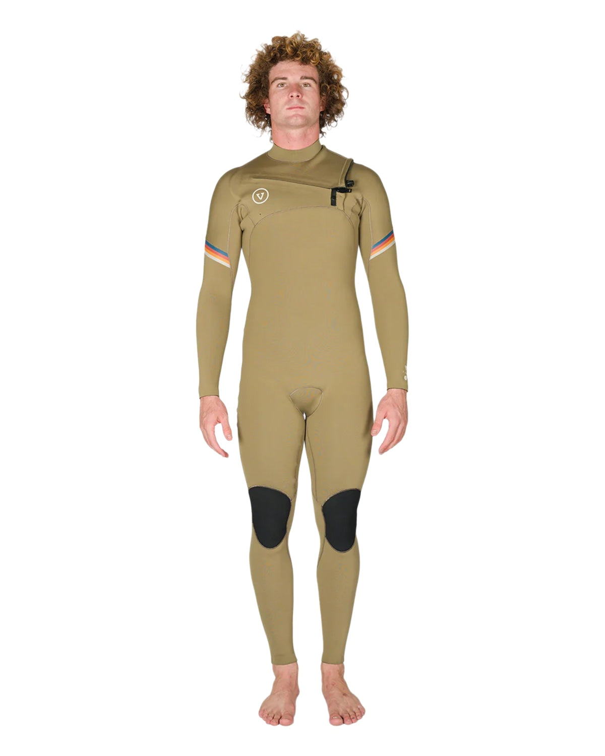 
4/3mm Men's Vissla 7 SEAS RADITUDE Chest Zip Fullsuit, Tan