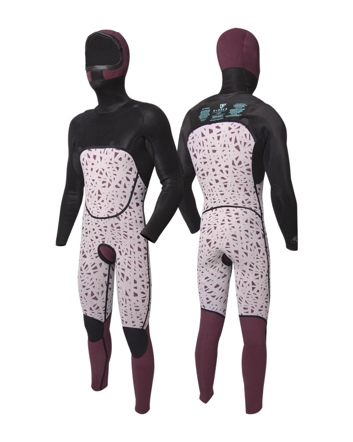
5/4mm Men's Vissla HIGH SEAS Hooded Fullsuit, image 2 of 6