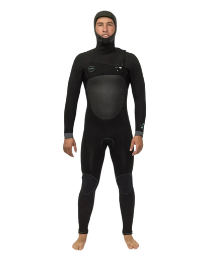 
5.5/4.5mm Men's Vissla NORTH SEAS Hooded Fullsuit, Black 2