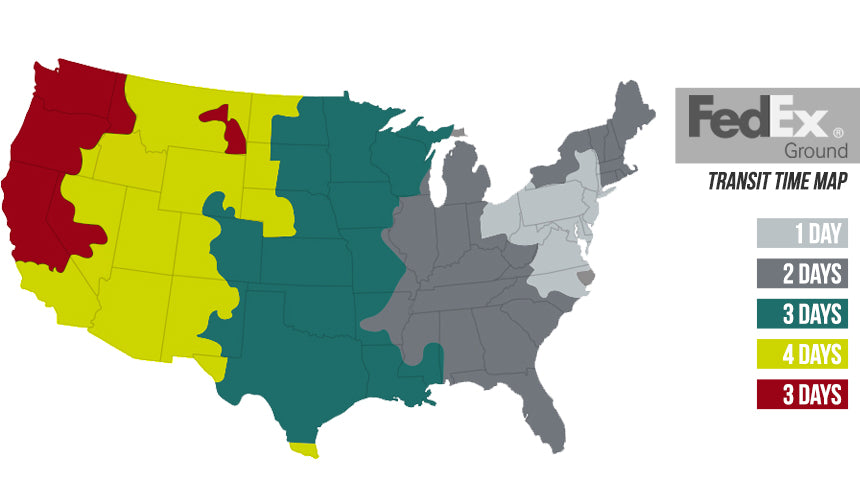 FedEx Ground Home Delivery Transit Map