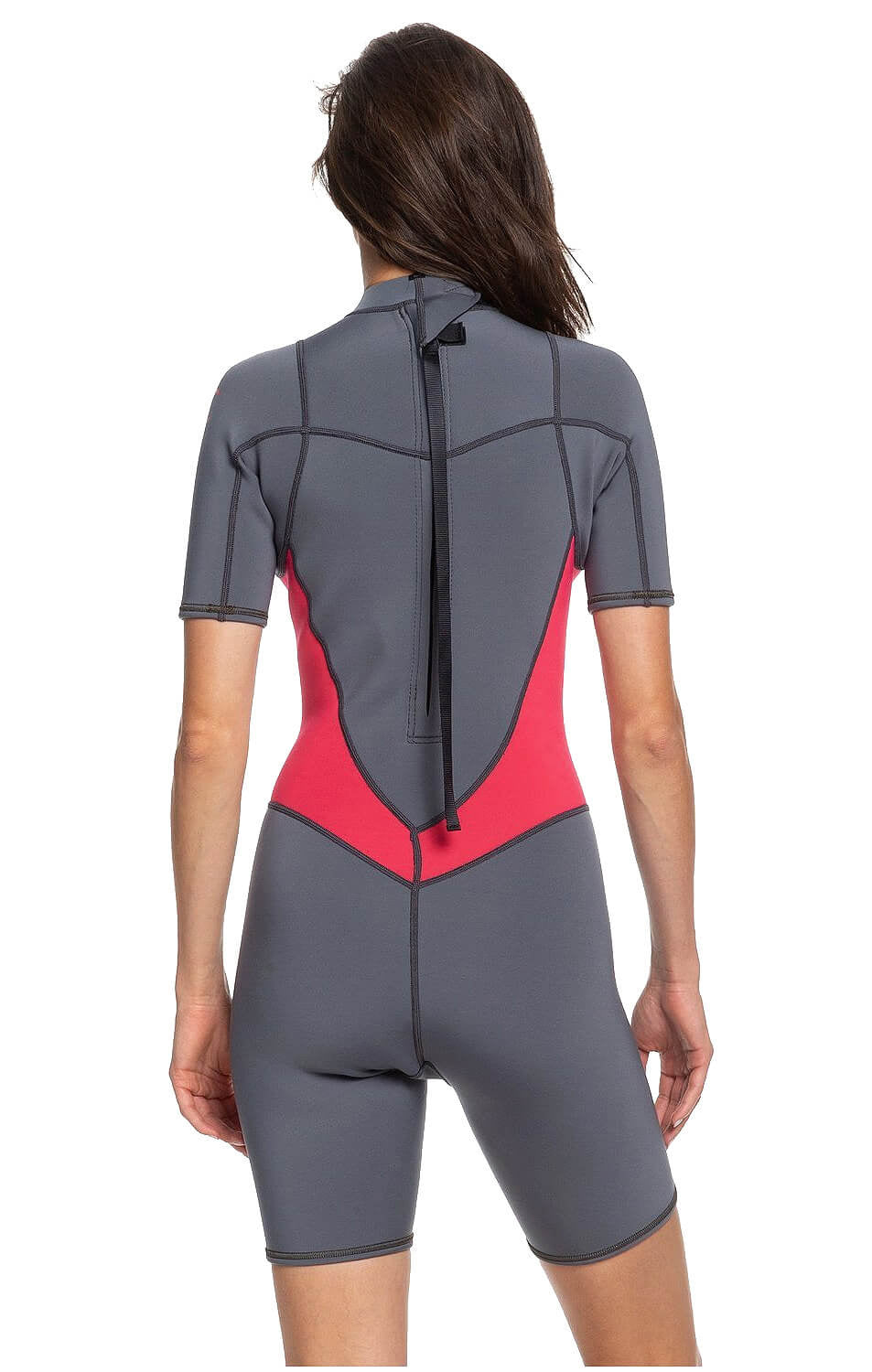 2mm Women's Roxy SYNCRO Shorty Springsuit - Back Zip