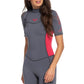 2mm Women's Roxy SYNCRO Shorty Springsuit - Back Zip