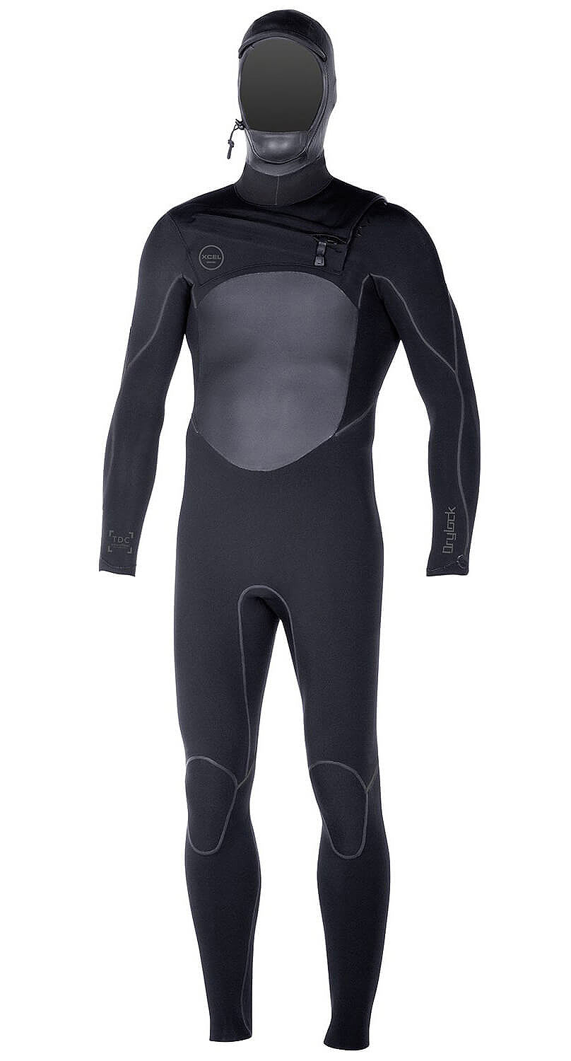 4/3mm Men's XCEL DRYLOCK TDC Hooded Fullsuit