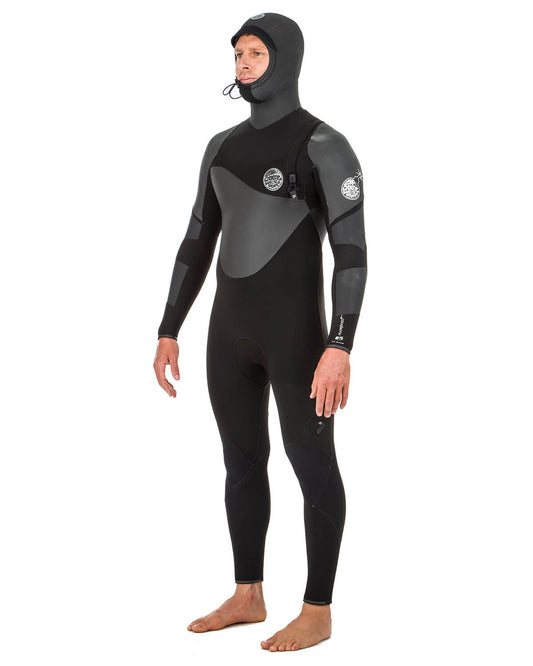 6/4mm Men's Rip Curl FLASHBOMB HEAT SEEKER Hooded Fullsuit