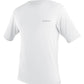 
Men's O'Neill BASIC SKINS 30+ S/S Sun Shirt, White, front view