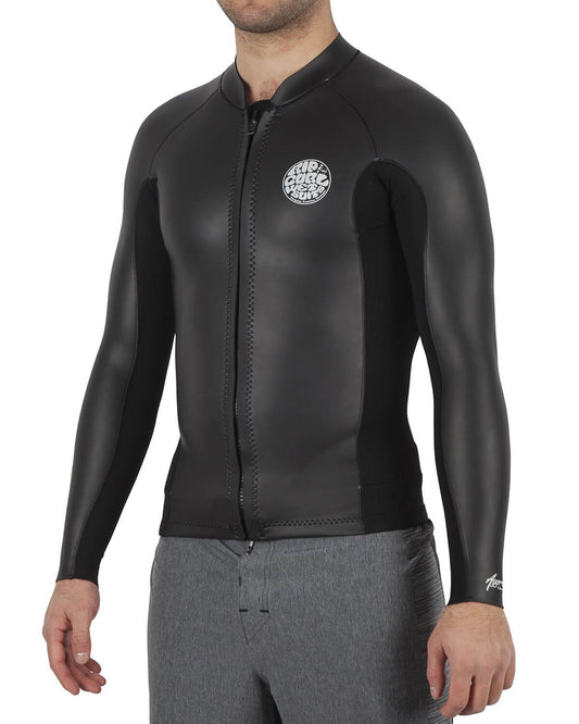 1.5mm Men's Rip Curl AGGROLITE L/S Jacket - Front Zip